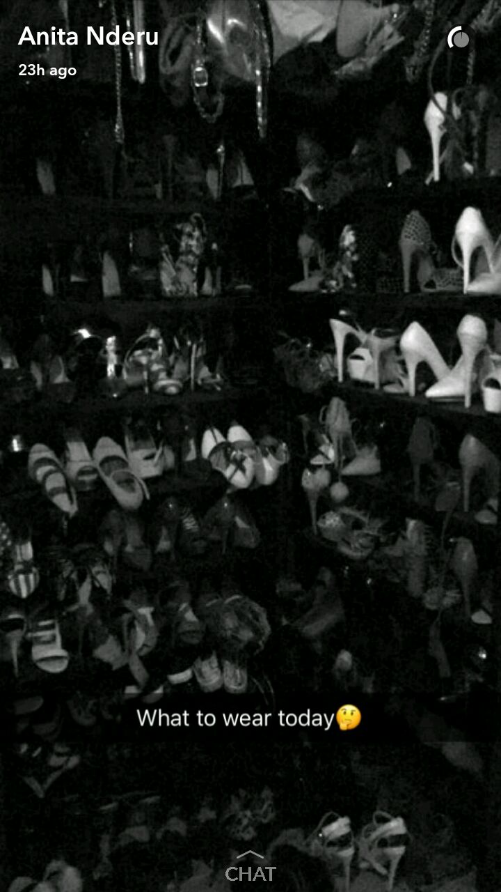 Anita Nderu's shoe collection