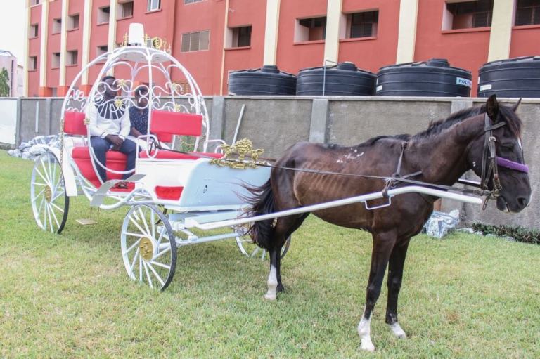 Photos: Ghanaian Inventor Unveils Ultra-Modern Wedding Carriage With Wi-fi