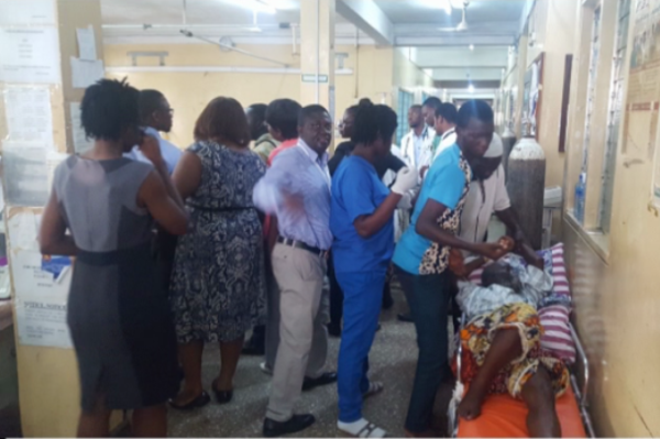 Patients At Korle Bu Forced To Buy Plastic Chairs Or Sit On The Floor To Await Treatment