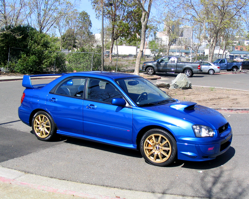 blue subaru