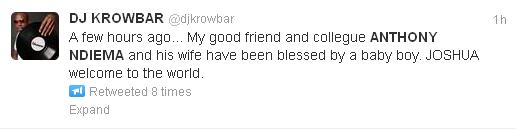 DJ Krowbar tweet