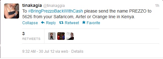 TINA KAGIA TWEET
