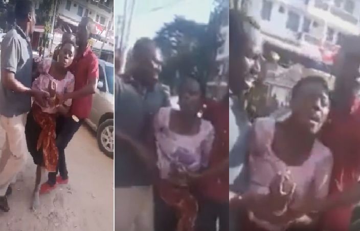 Raw video of Akothee running and crying in the street of Mombasa sparks rumors illuminati have gone after her (Video)