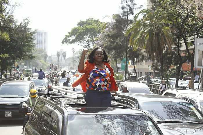 Gladys Wanga during NASA demo in Nairobi