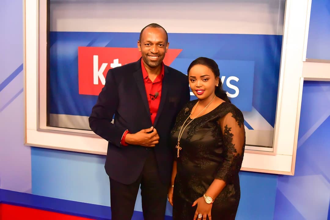 Reverend Lucy Natasha with KTN's Michael Gitonga