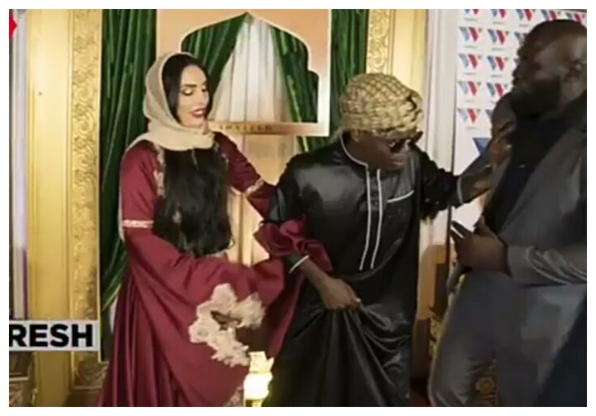 Diamond’s bodyguard meets Harmonize and his girlfriend after the cheating allegation (Photos)