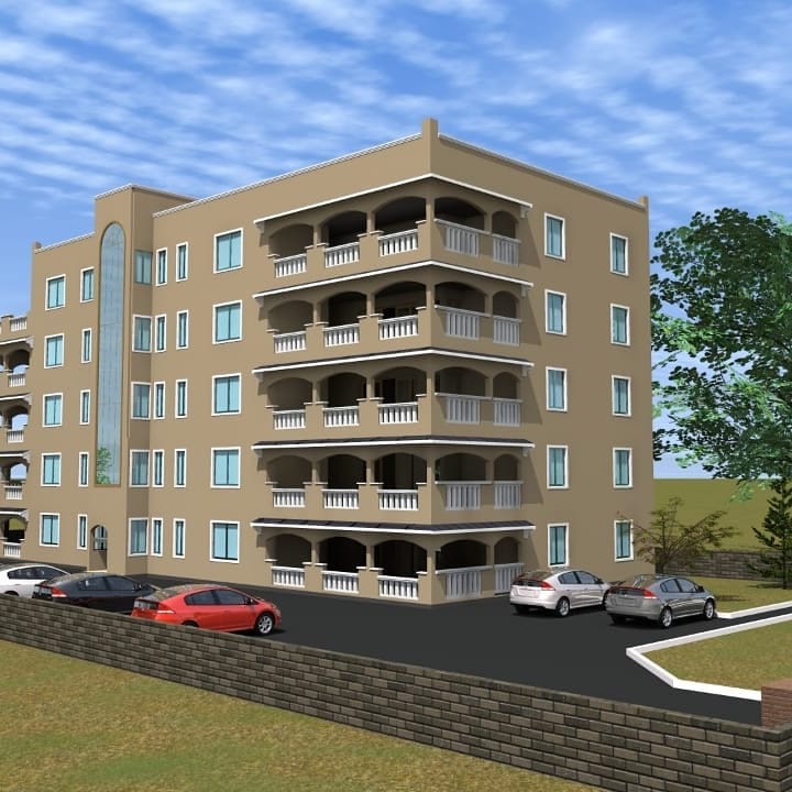 Artistic impressions of Akothee's apartment building