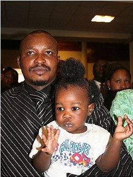 Prophet Elisha Muliri with his daughter shortly after Angela Chibalonza passed on