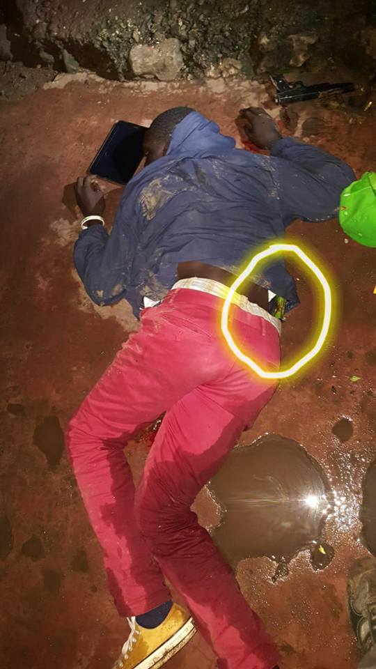 Kidero's lifeless body