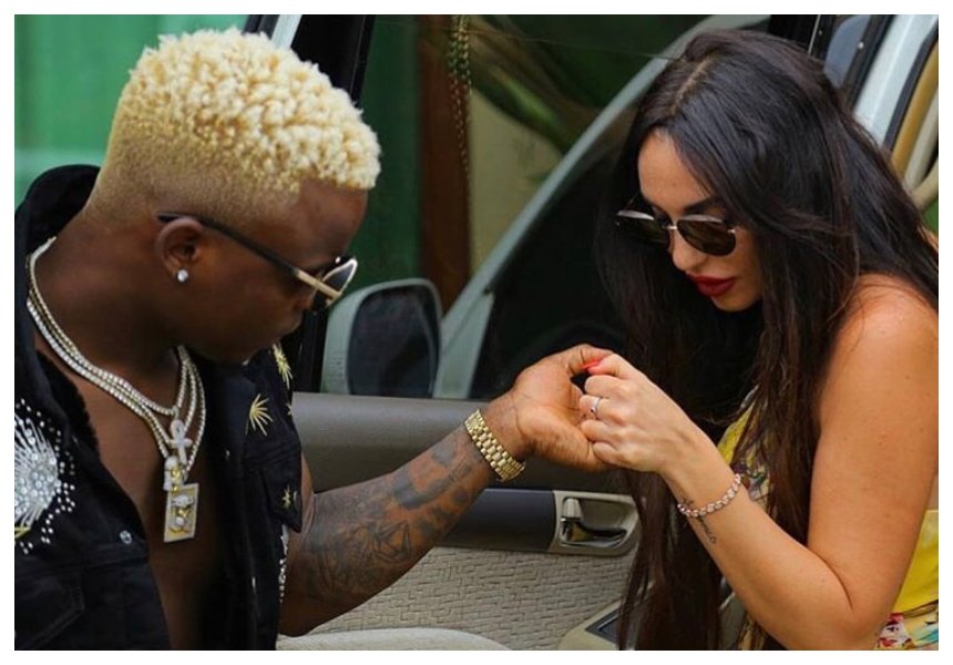 Harmonize’s wife bashed after unveiling growing baby bump (Photo)