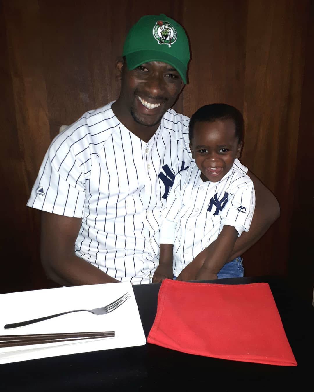 Jane Ngoiri's husband with his son