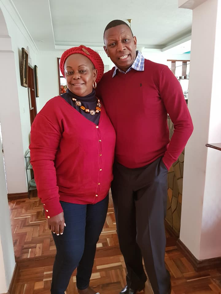 Millie Odhiambo with her husband