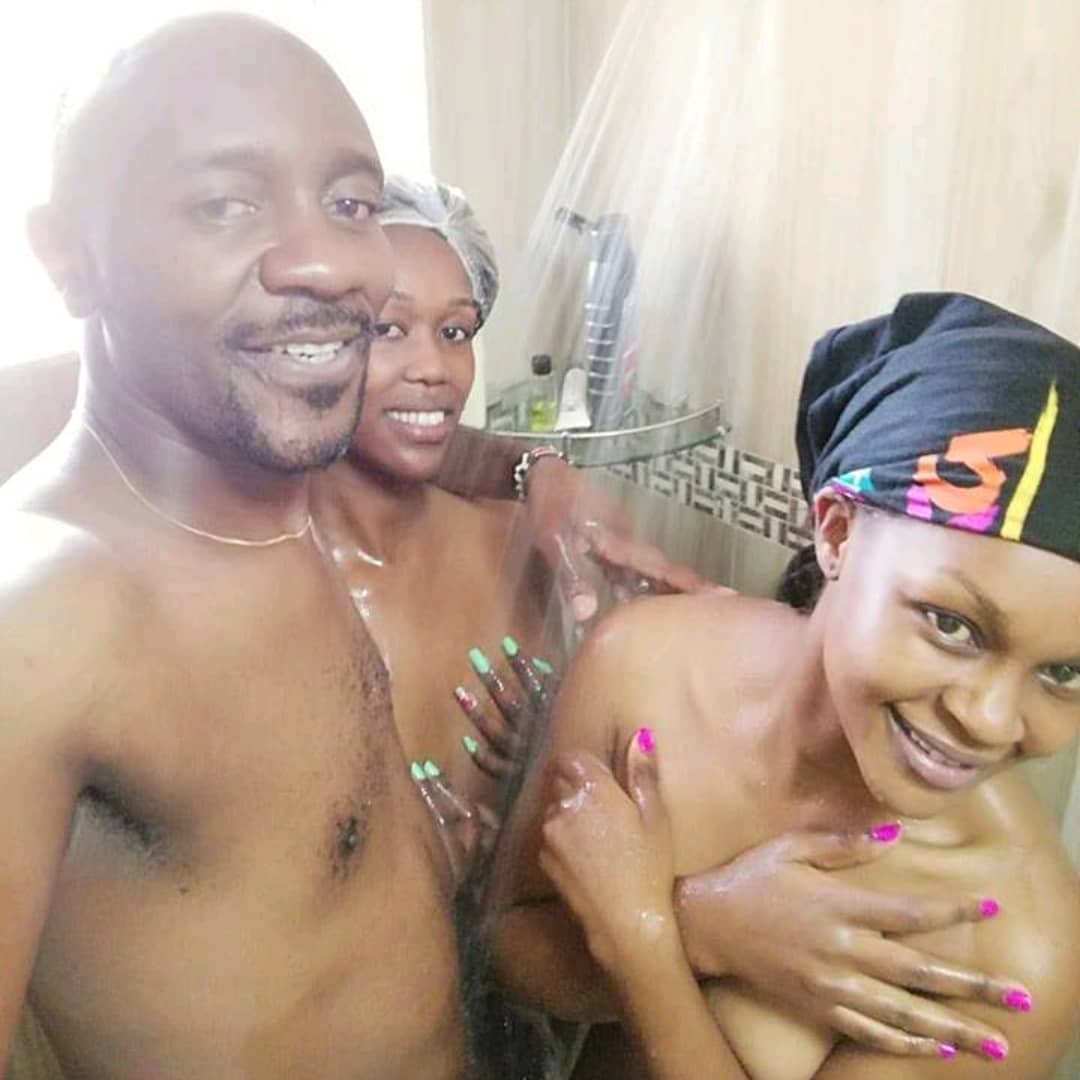 Radio Africa Group MD Martin Khafafa having a bath with two women