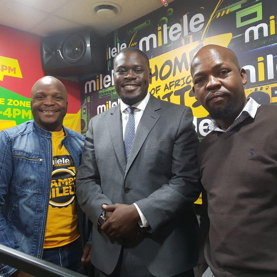 Sakaja with Jalang'o and Alex Mwakidau