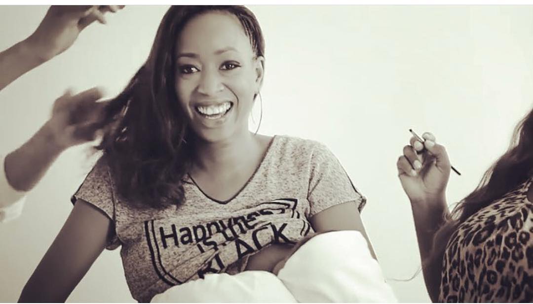 Janet Mbugua breastfeeding her son Ethan Huru Ndichu