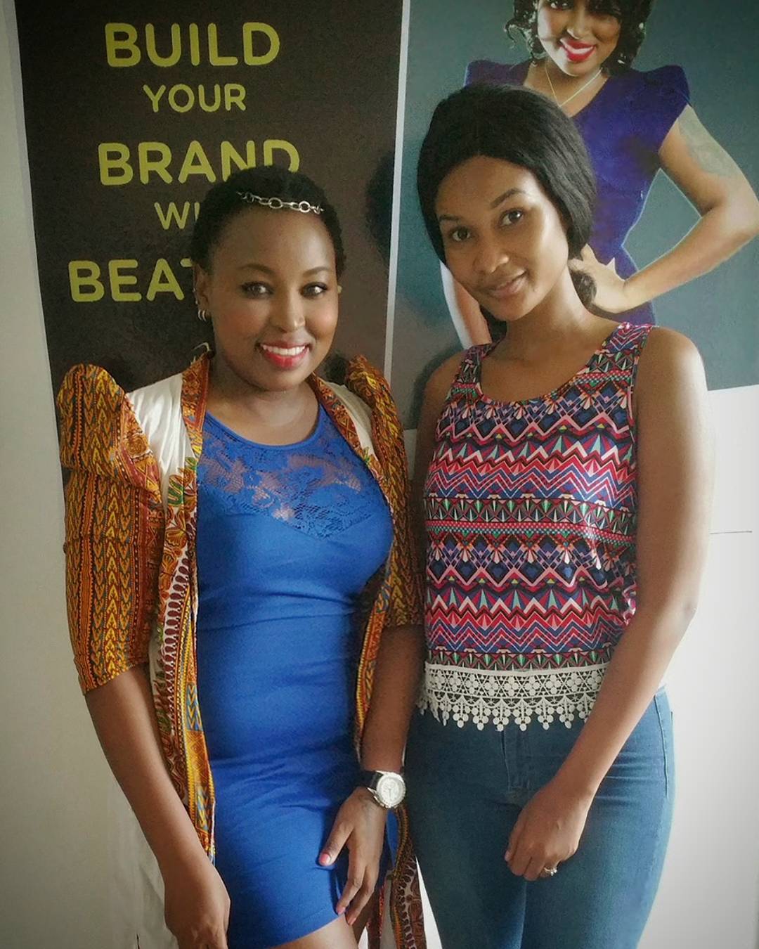 Hamisa Mobetto with her spokesperson and brand adviser Beatrice Ndungu