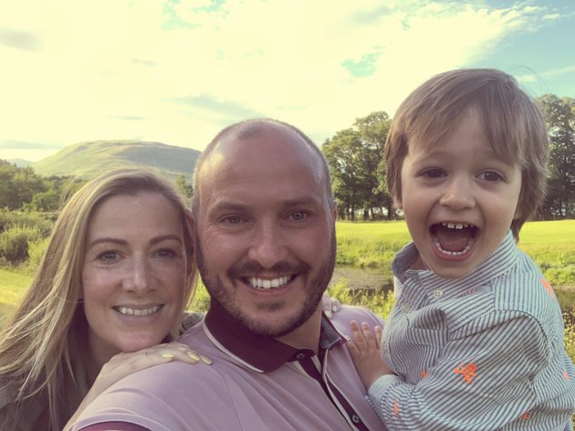 BBC's Rachael Bland with her husband and son