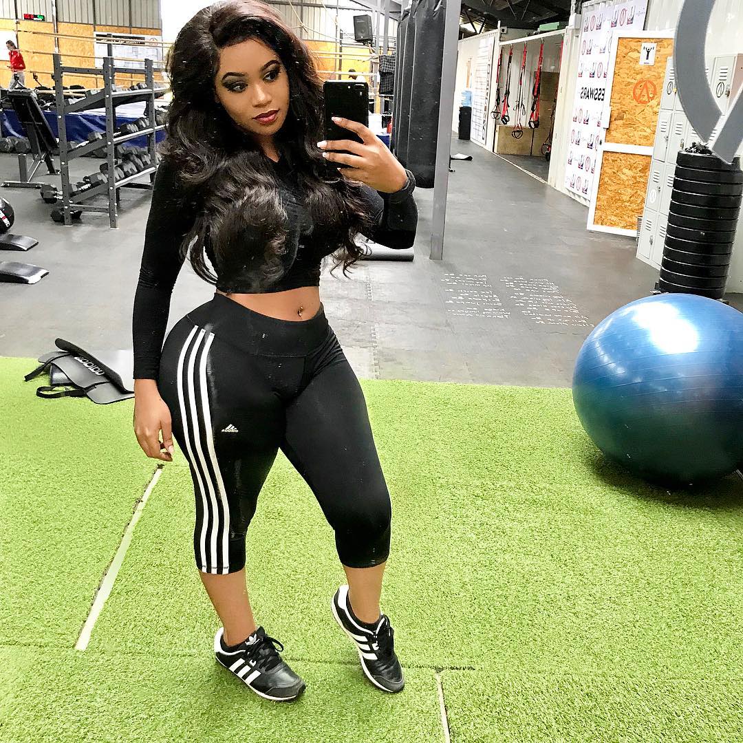 Vera Sidika at the gym