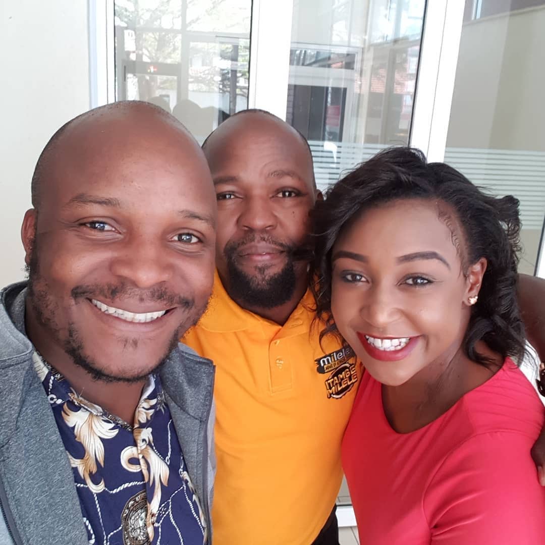 Jalang'o, Alex Mwakidau and Betty Kyallo. Jalas captioned the photo 'Re-union...If you know you know!'