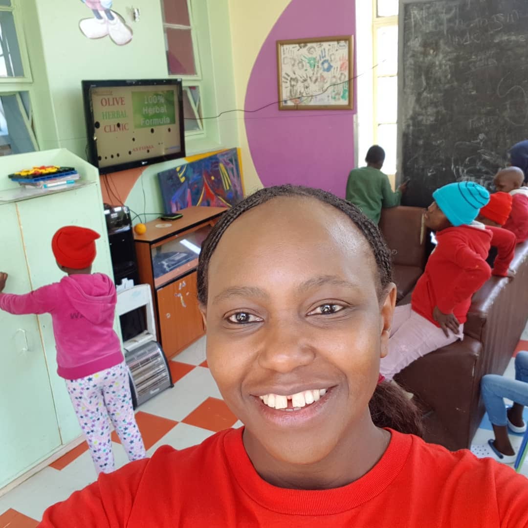 Carol Radull at children's cancer ward in Kenyatta National Hospital.