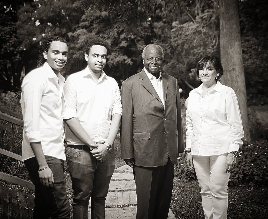 Sean Andrew with his brother, grandfather and mother