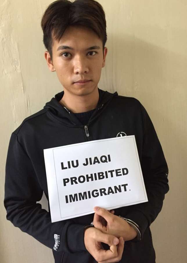 Liu Jiaqi while he was at JKIA awaiting deportation