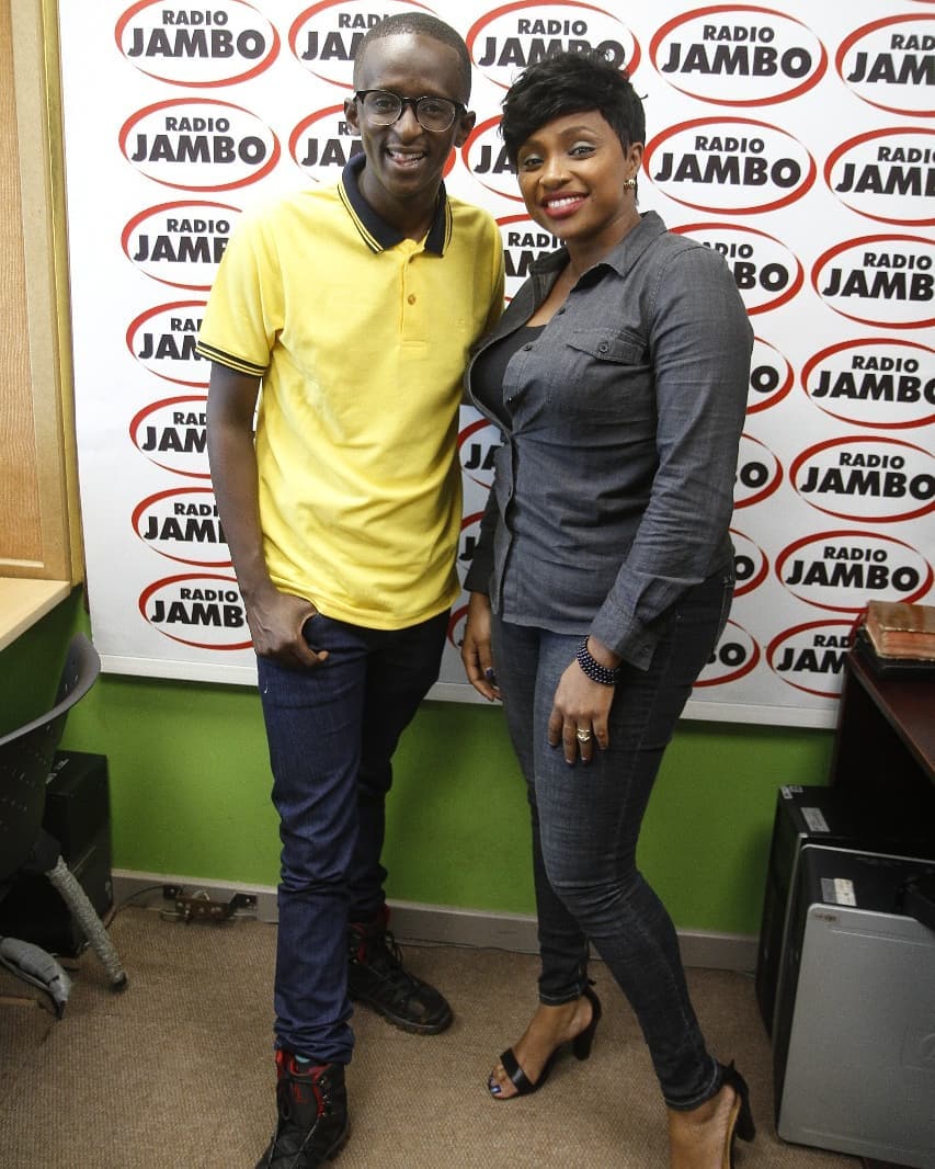 Njuguna at Radio Jambo studio