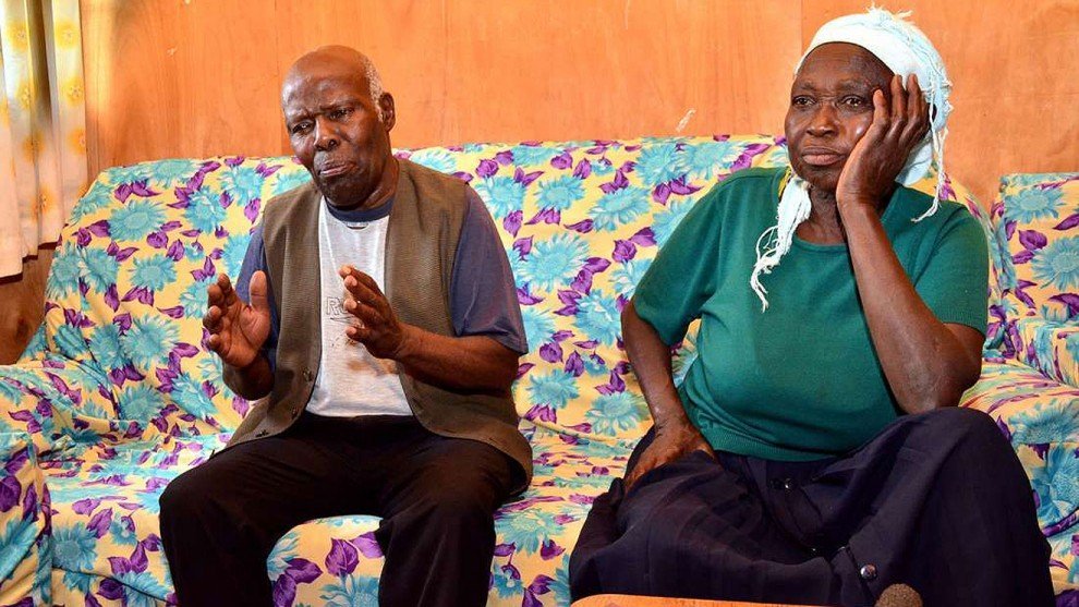 Mugo wa Wairimu's father Simon Ndichu Ndongi and mother Regina Wairimu Ndichu at their Dagoretti home on November 07, 2018.