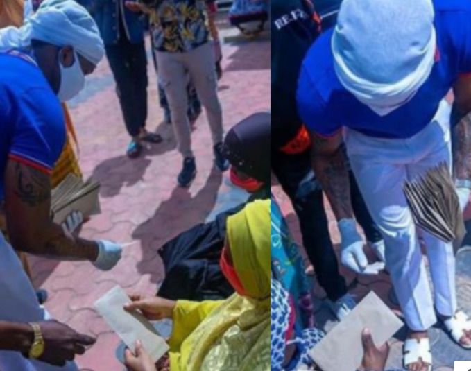 Finally! Diamond fulfills his promise to 500 afflicted families (Video)