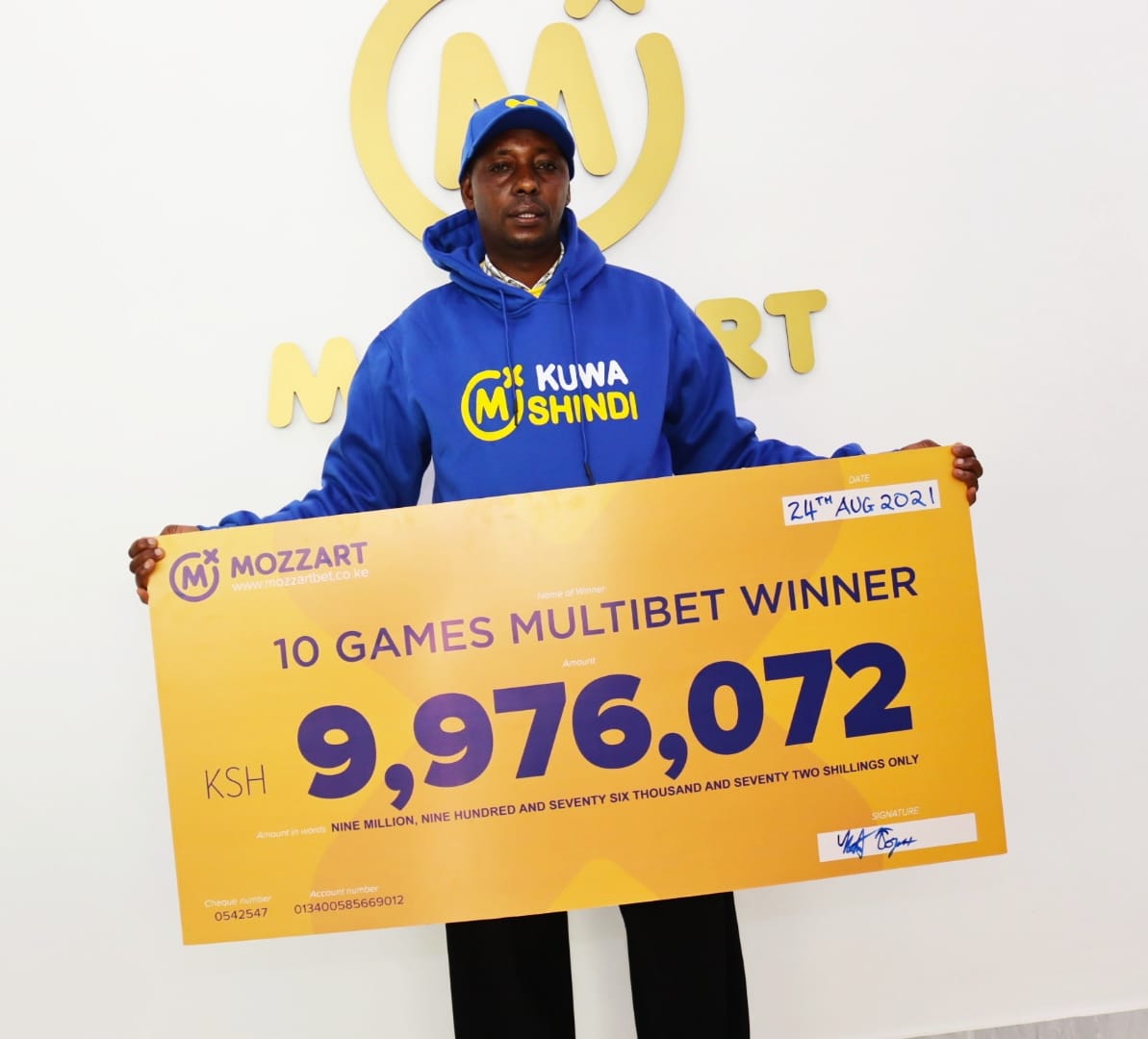 Naivasha welder strikes it rich with Ksh.10m with Mozzart