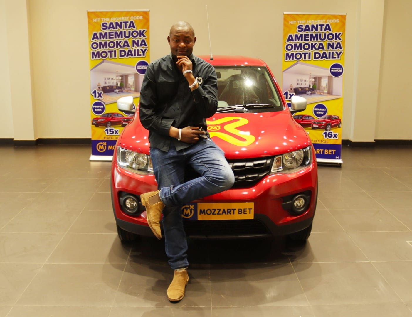 Rongai engineer wins the first brand new car on Omoka na Moti with Mozzartbet!