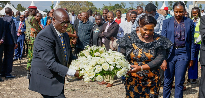 DP Gachagua lays his sister to rest (photos)