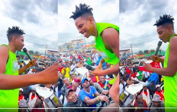 Eric omondi breaks down at Fred Omondi’s grave site while on his 466Km Busia Walk