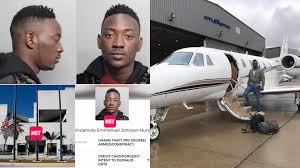 Dammy Krane  flies stylishly in private jet