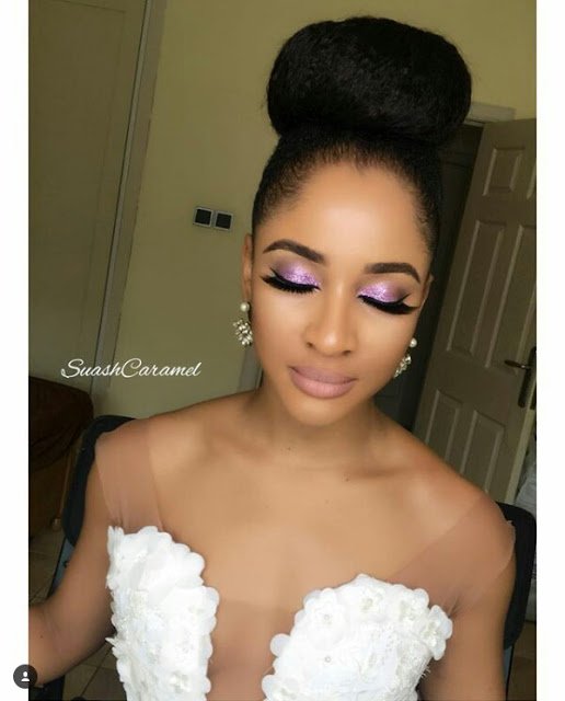 Adesuwa Etomi’s Bridal shower make-up is lit