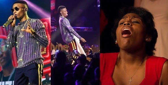 Shocking! Lady Fingers herself After Shaking Hands with Wizkid at his Concert