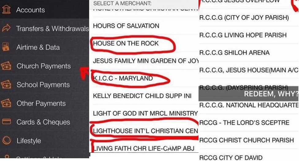 Daddy Freeze doesn’t find church options on Mobile Banking Application sensible