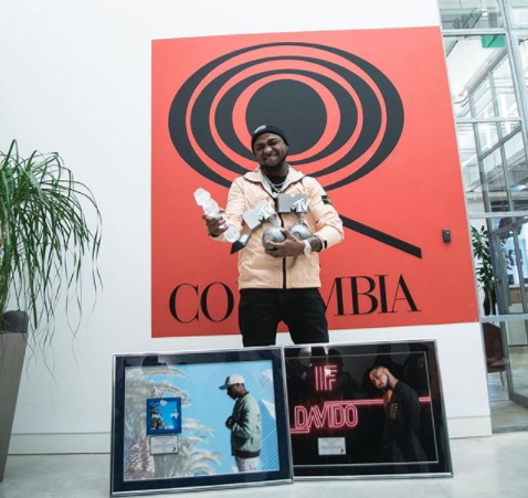 Check out Davido’s trophies in this photo