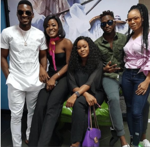Photo of the BBNAIJA finalists in Lagos