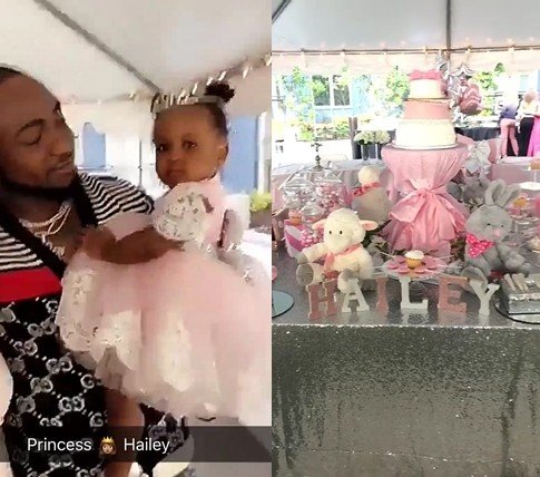 Davido celebrates 2nd daughter, Hailey as she clocks one in Atlanta