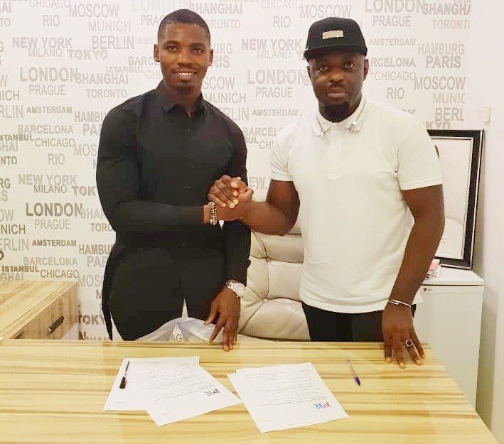 Photos of Jim Iyke as he signs a multi million naira deal with Wear It All Men Luxury brand