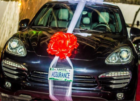 Davido gifts Chioma a brand new Porsche SUV car as birthday gift
