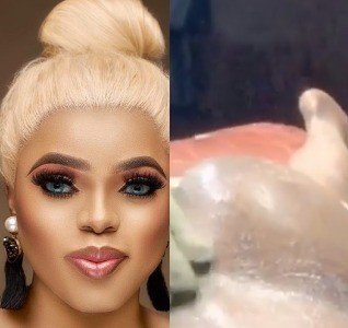 Bobrisky shares video of his butt during a spa session
