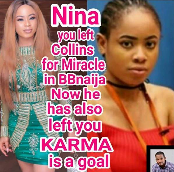 Uche Maduagwu to Nina, what Goes Around Comes Around