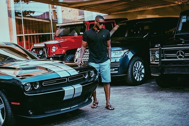 Peter Okoye shows off his fleet of cars again
