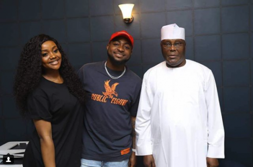 Davido and Girlfriend, Chioma, Hosted by Atiku