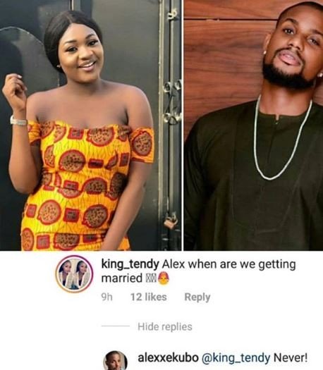 Alex Ekubo turns down a potential wife on Instagram