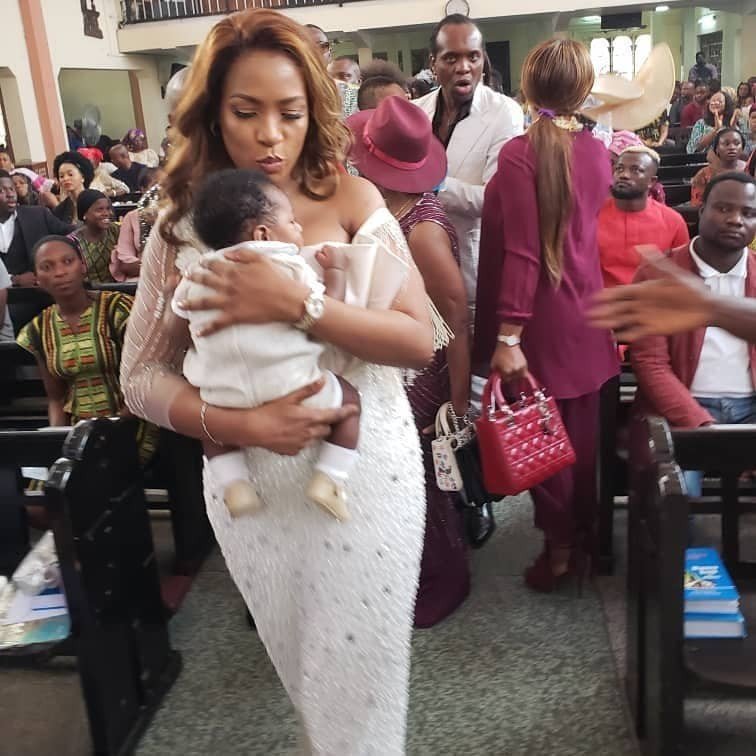 Check out photos from Linda Ikeji’s child dedication