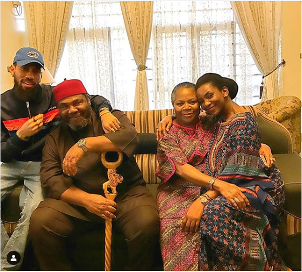 Genevieve Nnaji and Phyno, Pictured with Movie Veterans, Onyeka Onwenu and Pete Edochie