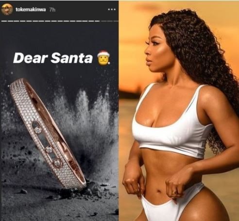 Check Out what Toke Makinwa Wishes to Get for Christmas